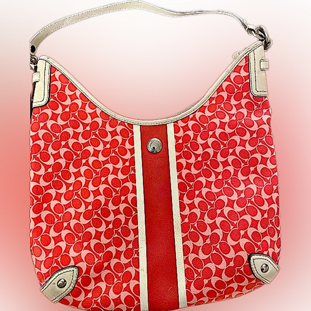 COACH BAG CORAL GOOD CONDITION